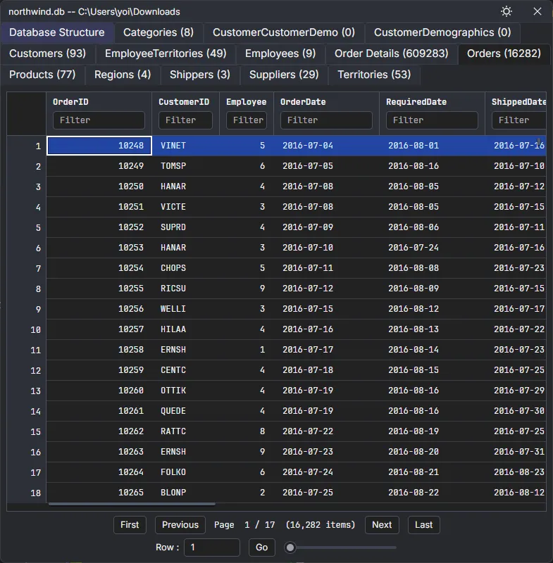 SQLite Viewer